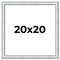Square Classic Silver Picture Frame - UV Acrylic, Foam Board Backing, Hanging Hardware